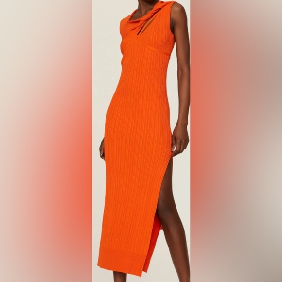 Aknvas Dresses & Skirts - Aknvas Vibrant Orange Backless Dress